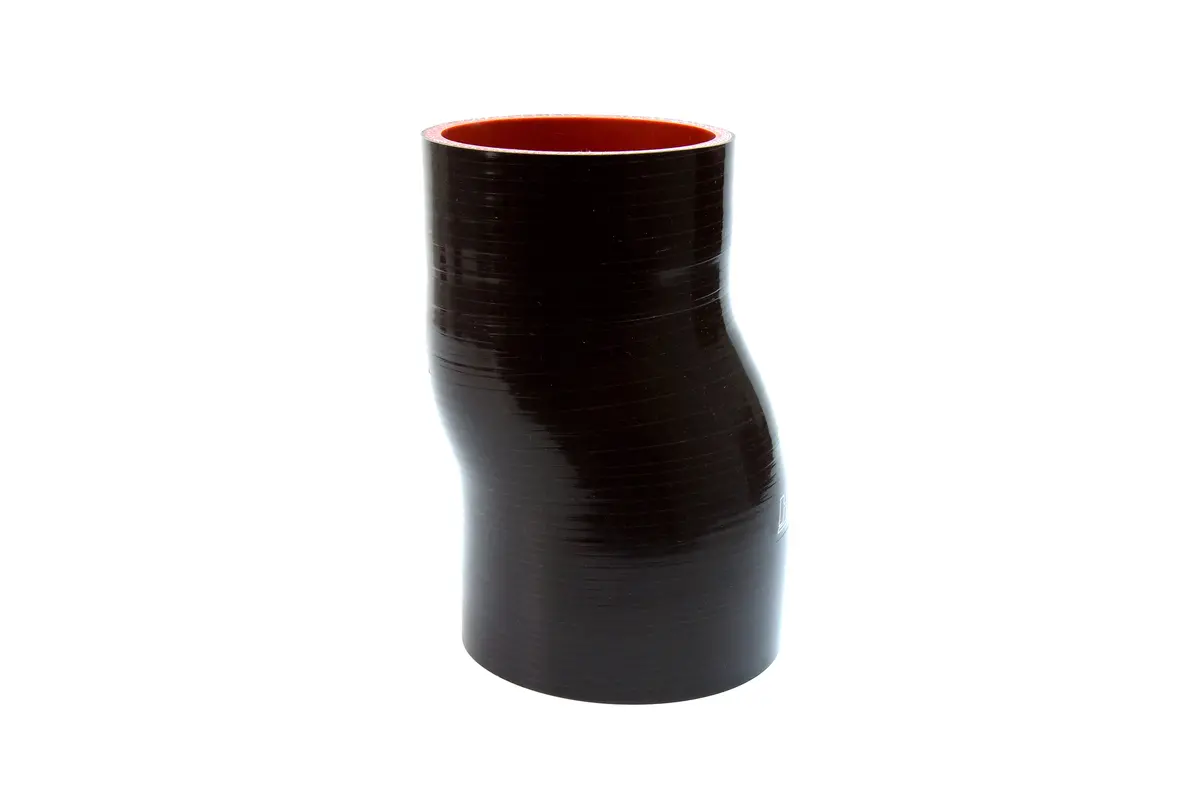 Hps 2.5" Id , 6" Long High Temp 4-Ply Reinforced Silicone Offset Coupler Hose Black (63Mm Id , 152Mm Length) 1