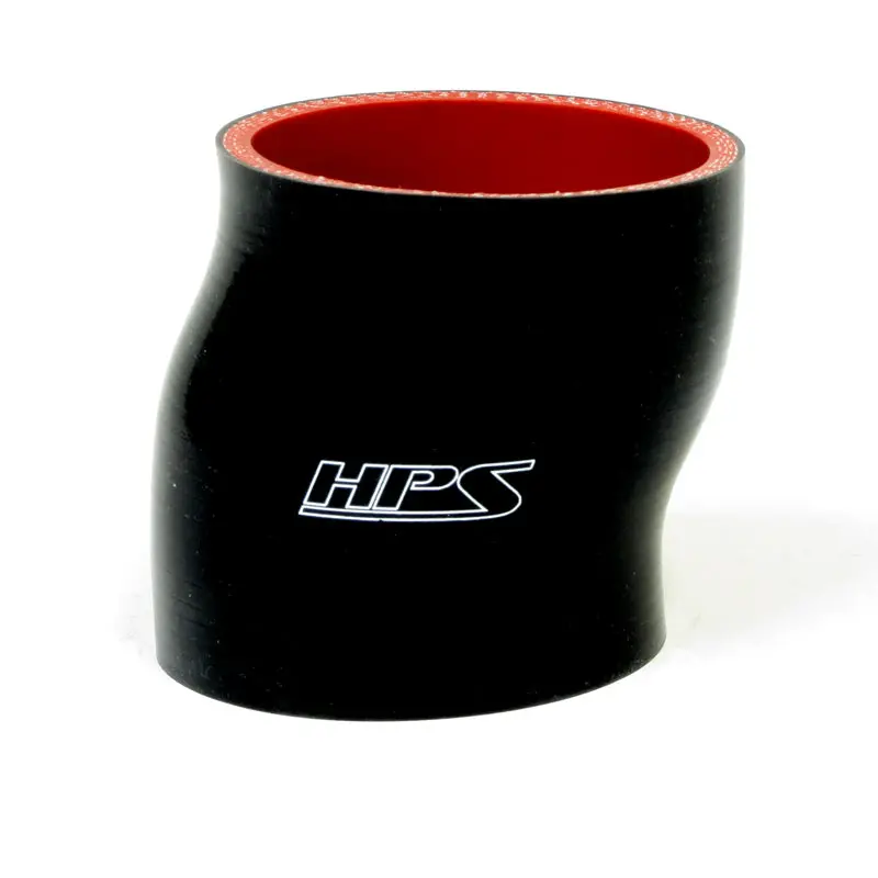 Hps 1-1/2" (38Mm) Silicone Offset Straight Coupler Hose, 6" Long, High Temp 4-Ply Reinforced, Black 1
