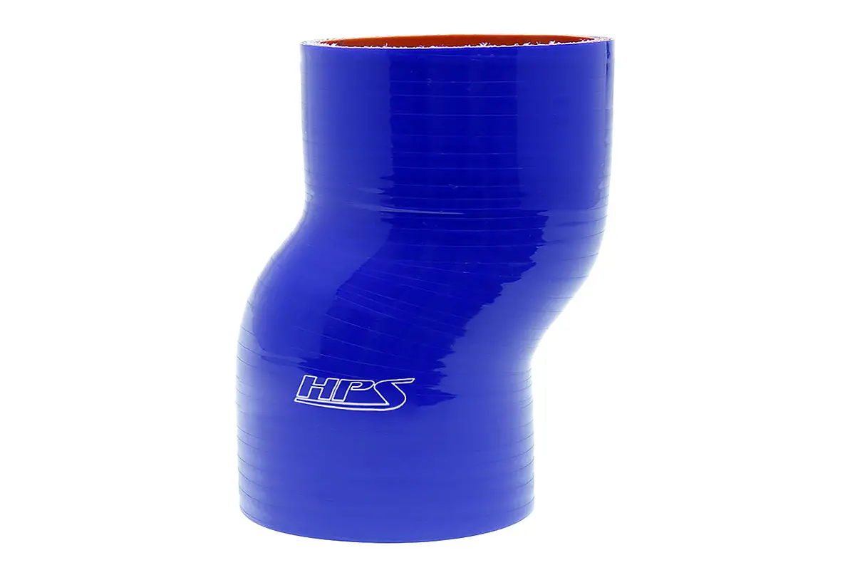 Hps 2.75" Id , 6" Long High Temp 4-Ply Reinforced Silicone Offset Coupler Hose Blue (70Mm Id , 152Mm Length) 1