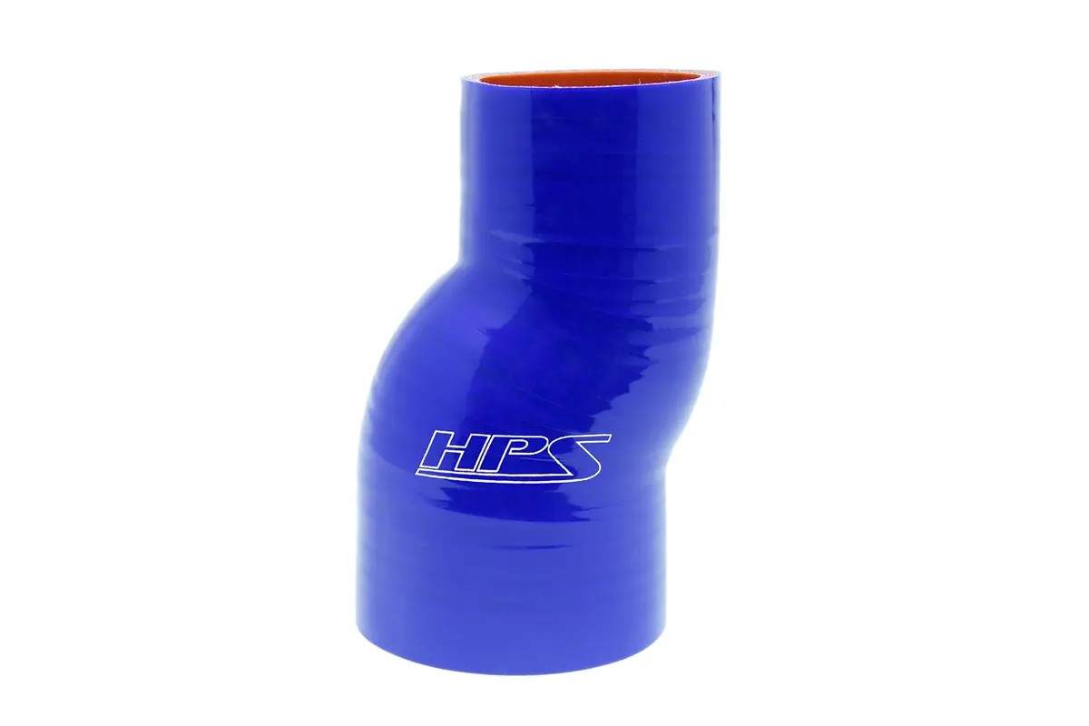 Hps 3" - 3.5" Id , 6" Long High Temp 4-Ply Reinforced Silicone Offset Reducer Coupler Hose Blue (76Mm - 89Mm Id , 152Mm Length) 1