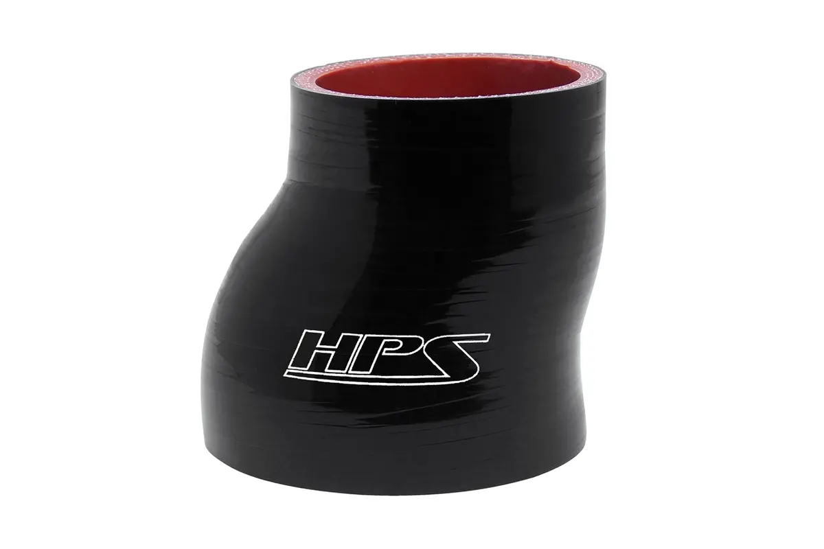Hps 2.5" - 2-3/4" Id , 3" Long High Temp 4-Ply Reinforced Silicone Offset Reducer Coupler Hose Black (63Mm - 70Mm Id , 76Mm Length) 1