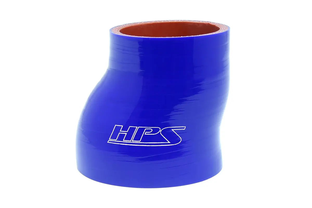 Hps 1-1/2" - 2" Id , 3" Long High Temp 4-Ply Reinforced Silicone Offset Reducer Coupler Hose Blue (38Mm - 51Mm Id , 76Mm Length) 1