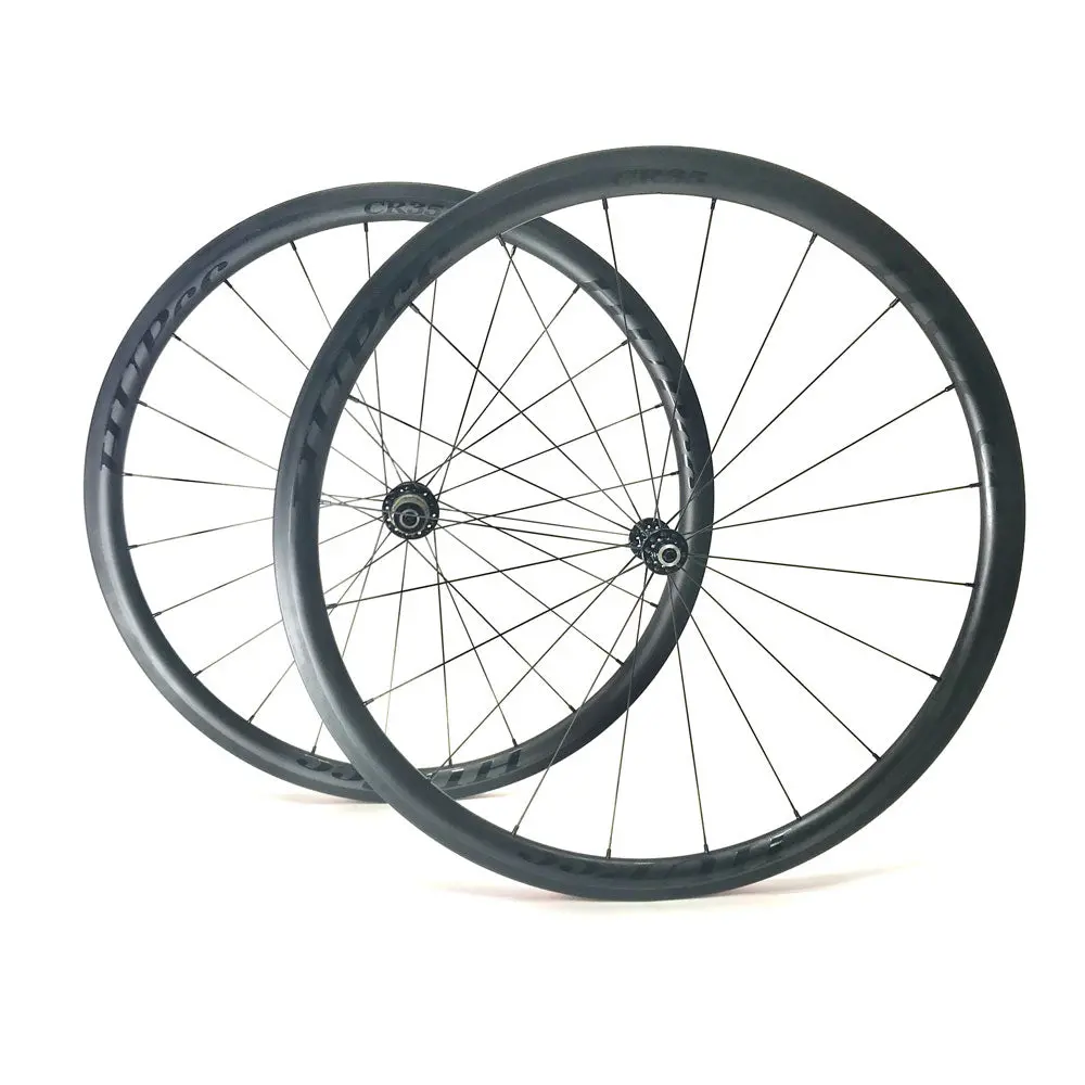 Hup Cr35 'Black Label' 700C Aero Wheelset (35Mm Deep Bc Legal Rim Brake Clinchers) 1