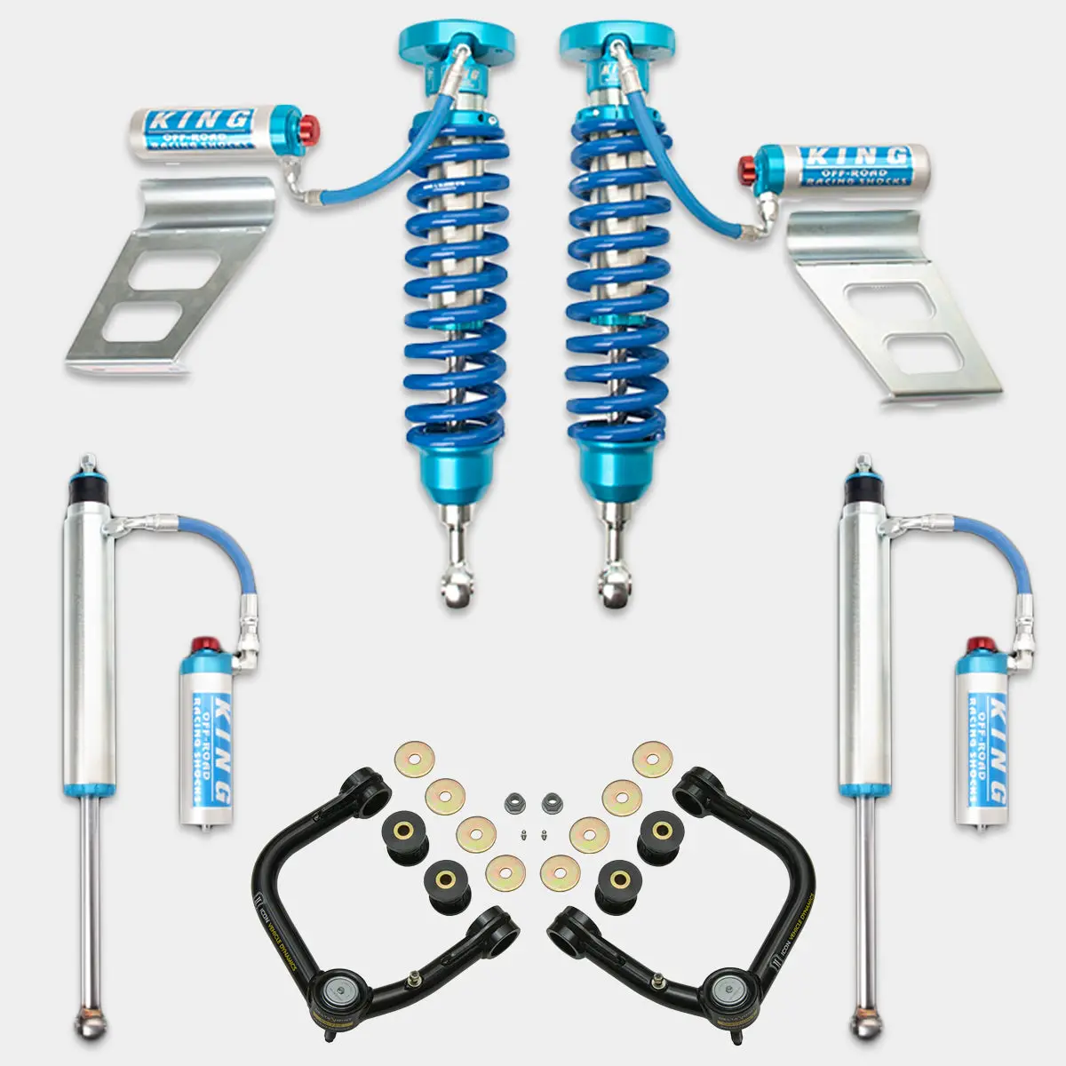 '07-21 Toyota Tundra King 2.5 Rr Ext Travel Coilovers & Rear Shocks W/ Adjusters & Upper Control Arms 2
