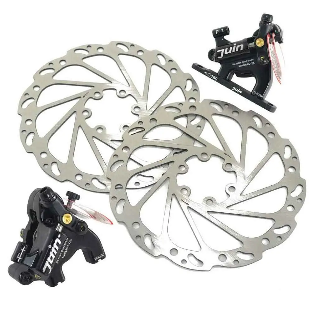 Juin Tech F1/M1 Hydraulic Cable Pull Disc Brake Set - Flat/Post Mount 1