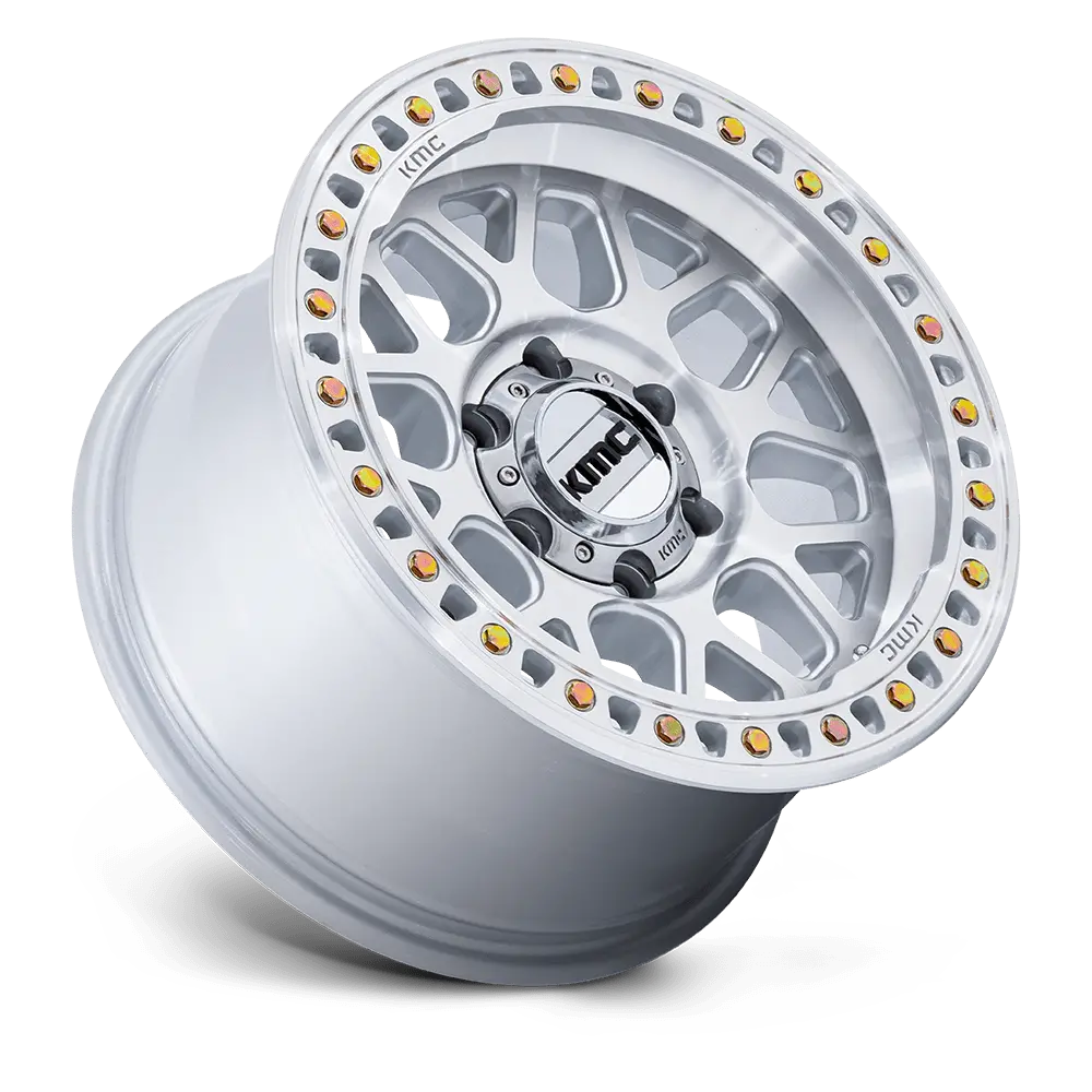 Kmc Wheels | Grs | Gloss Silver W/ Machined Face 2