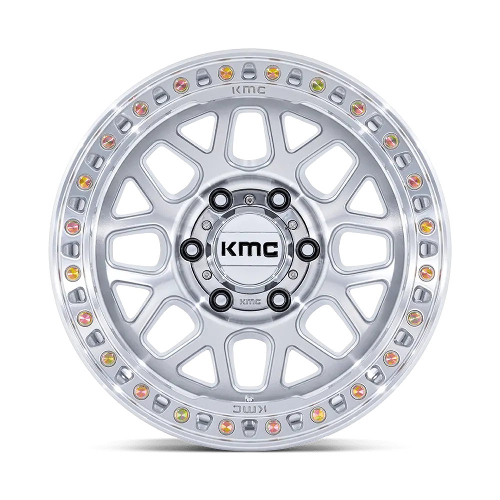 Kmc Wheels | Grs | Gloss Silver W/ Machined Face 3