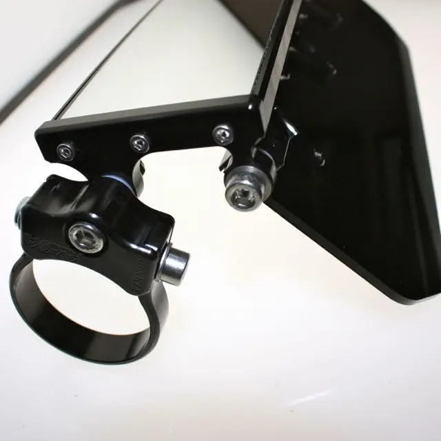 12″ Wide Panoramic Rearview Mirror With Folding Sun Visor – Solid Black Shield 2