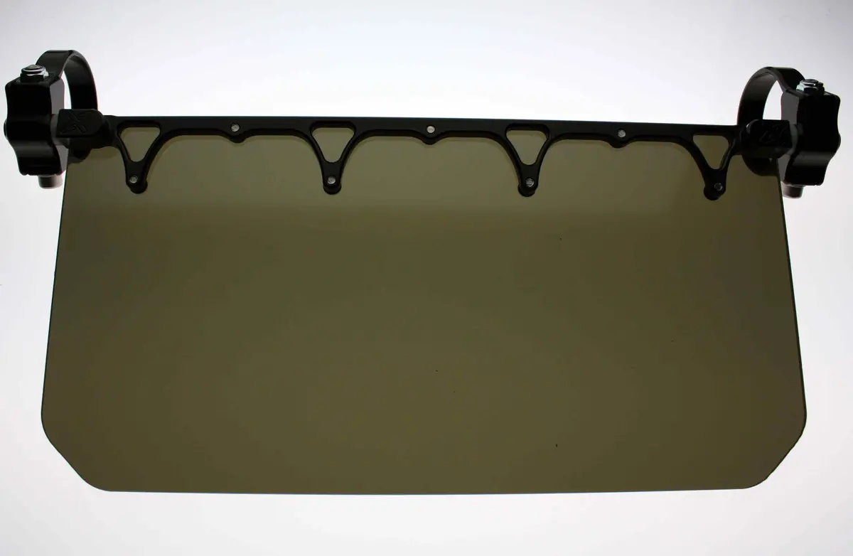 12″ X 6″ Wide Mount Sun Visor – Solid Black Shield 1