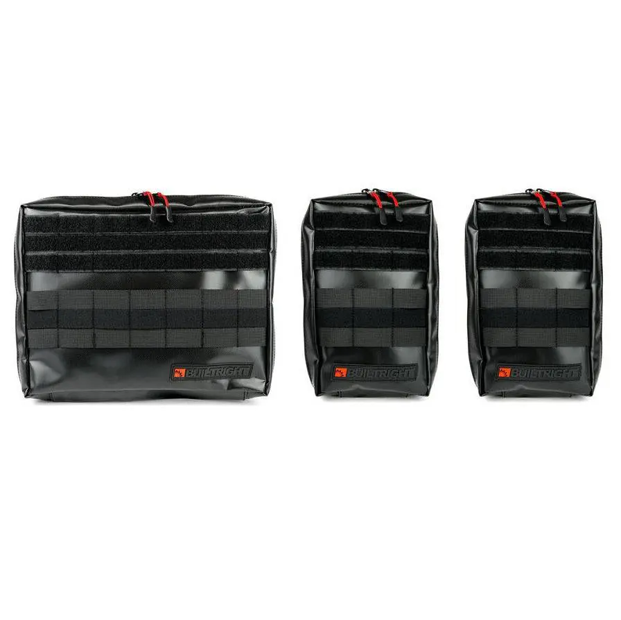 Builtright Industries Molle Pouch Black - 3Pc Set 1