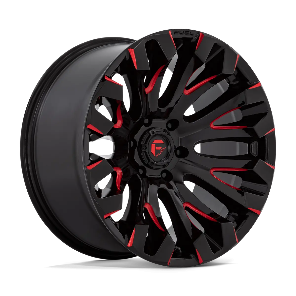 Fuel Wheels | Quake | Gloss Black Milled Red Tint 1