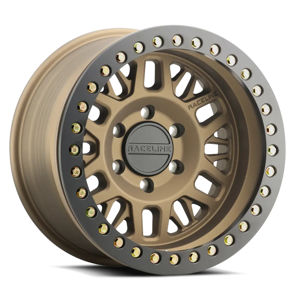 Raceline Rt951bz Ryno Cast Beadlock - Textured Bronze W/ Black Beadlock Ring 4