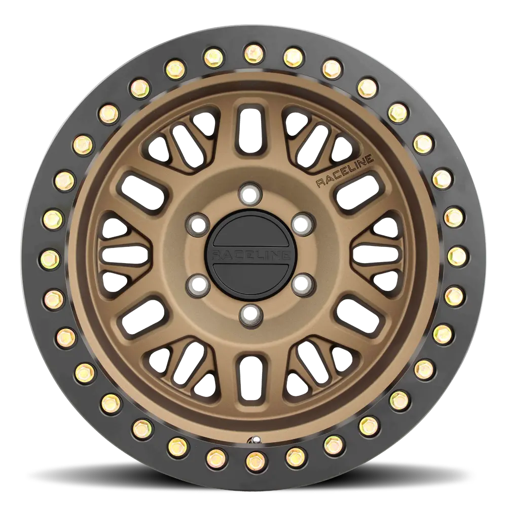 Raceline Rt951bz Ryno Cast Beadlock - Textured Bronze W/ Black Beadlock Ring 5
