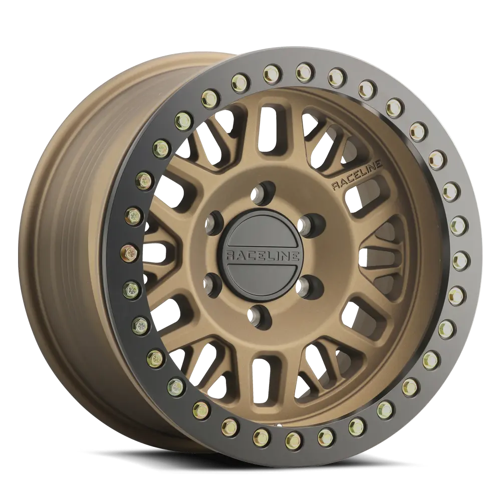 Raceline Rt951bz Ryno Cast Beadlock - Textured Bronze W/ Black Beadlock Ring 1