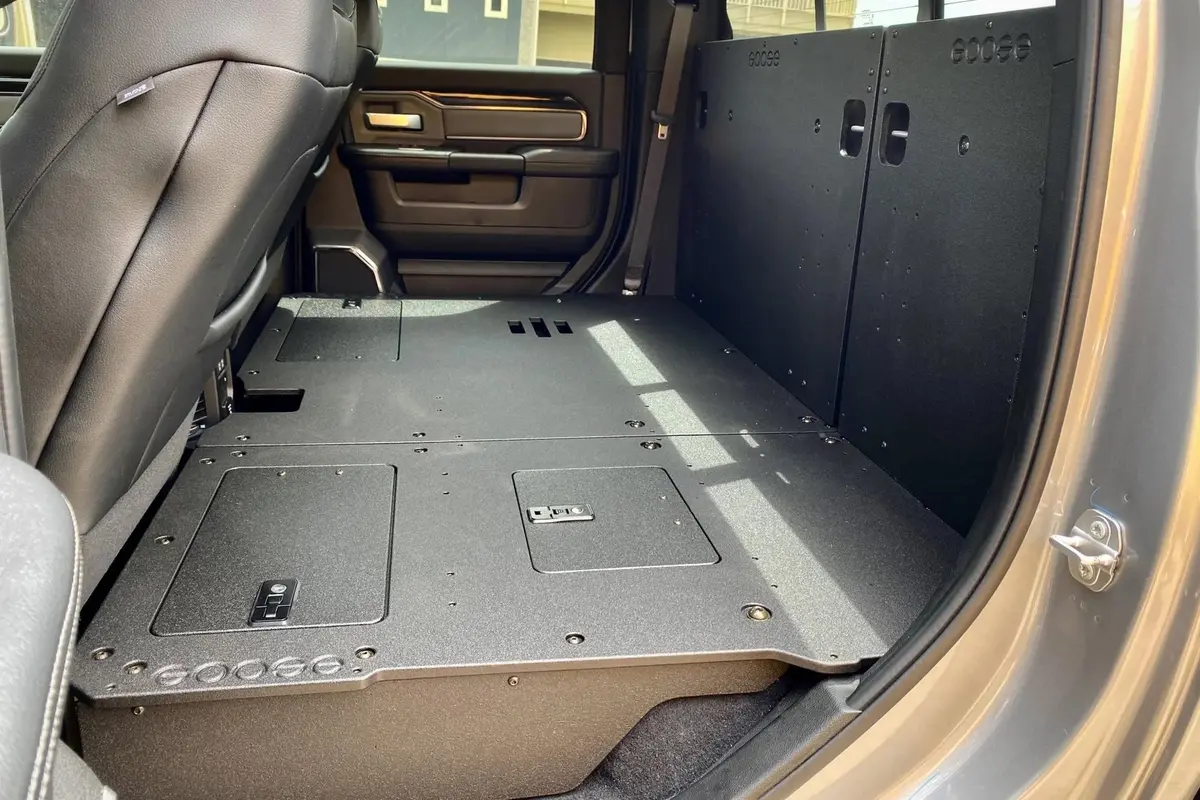 Ram 2500/3500 2009-Present 4Th & 5Th Gen. Crew Cab - Second Row Seat Delete Plate System 1