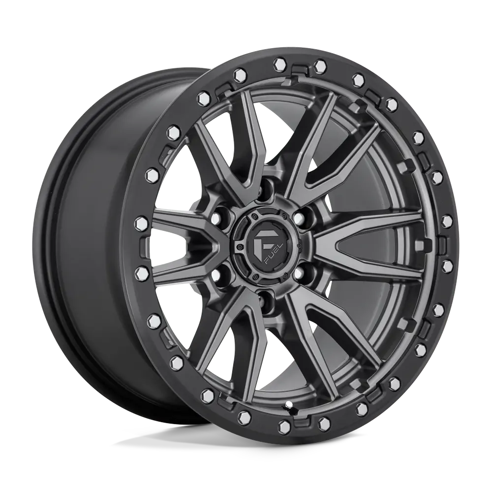 Fuel Wheels | Rebel | Matte Gunmetal Black Bead Ring 1