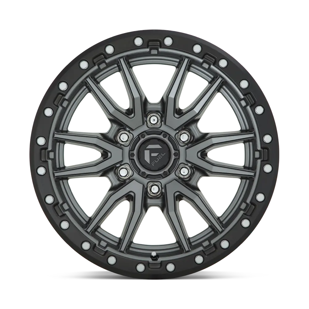 Fuel Wheels | Rebel | Matte Gunmetal Black Bead Ring 3