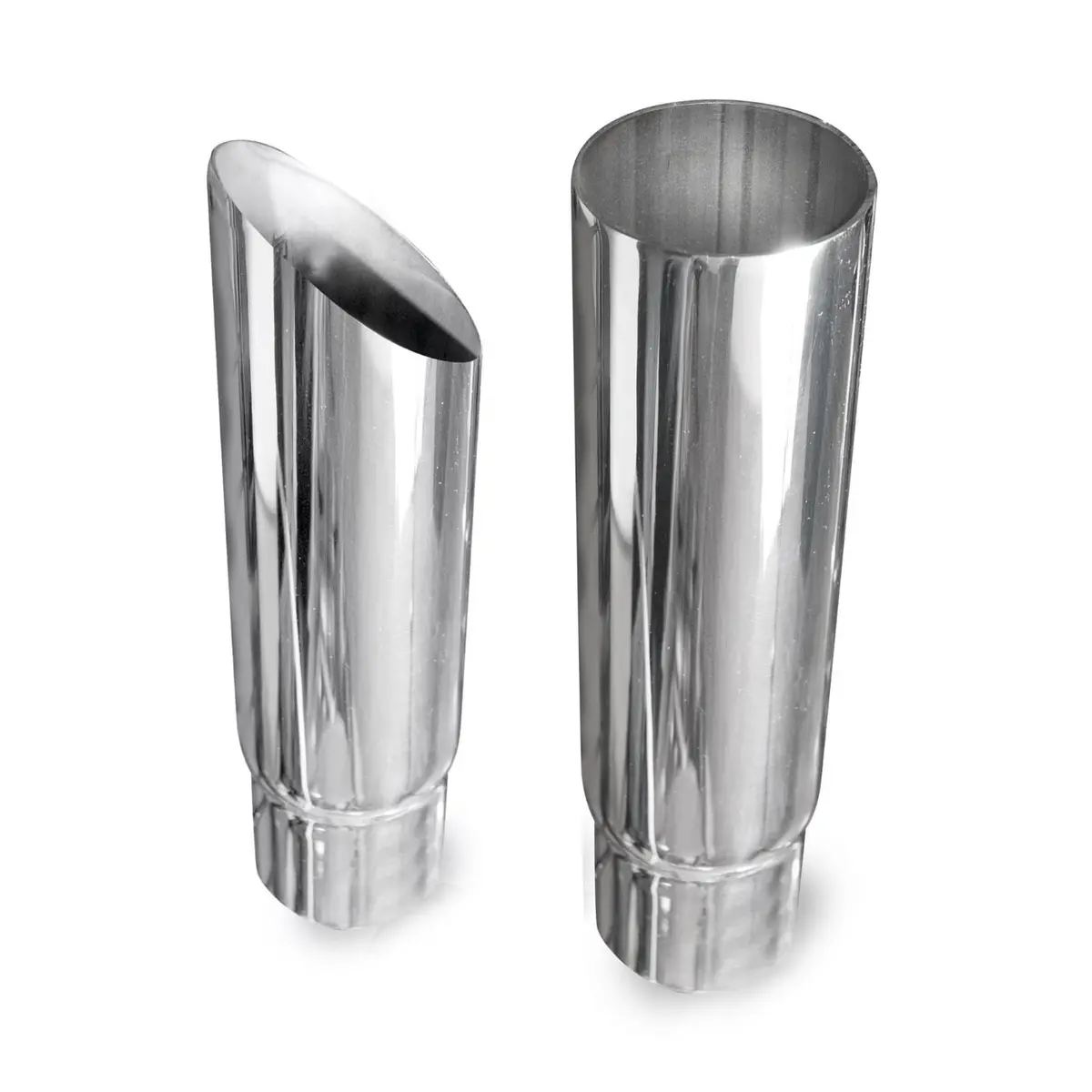 Resonator Style Polished Exhaust Tip 304 Stainless Steel 1