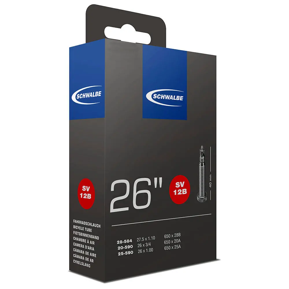 Schwalbe Sv12b Road Inner Tubes For 28C 650B Road Tyres (Pair) 1