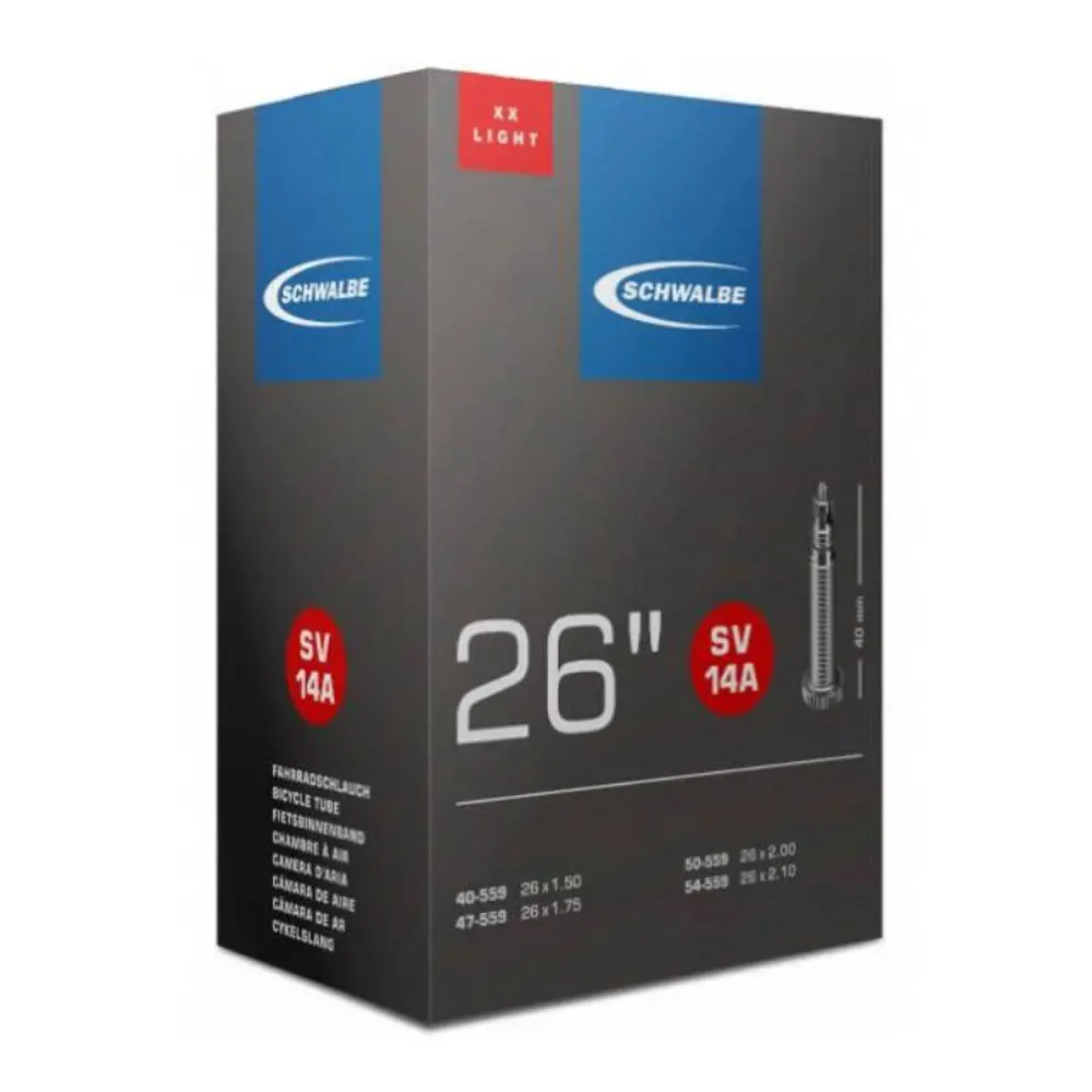 Schwalbe Sv14a Cyclocross Inner Tubes For 33C 650B Cx Tyres (Pair) 1