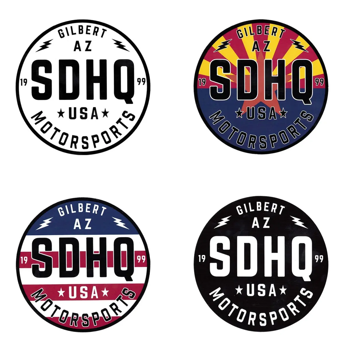 Sdhq Motorsports Round Sticker - 4 Pack 1