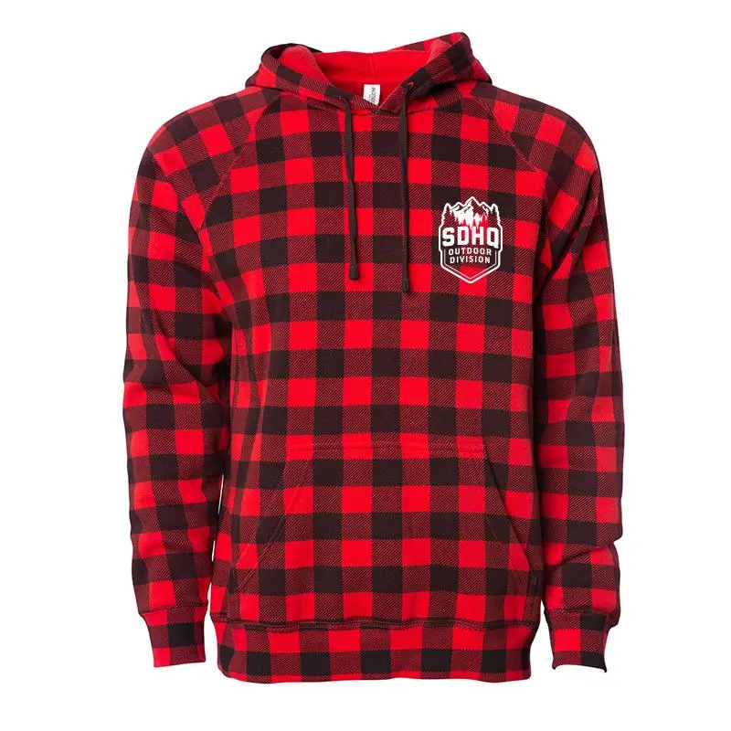 Sdhq Outdoor Division Red Lumberjack Plaid Raglan Pullover 1