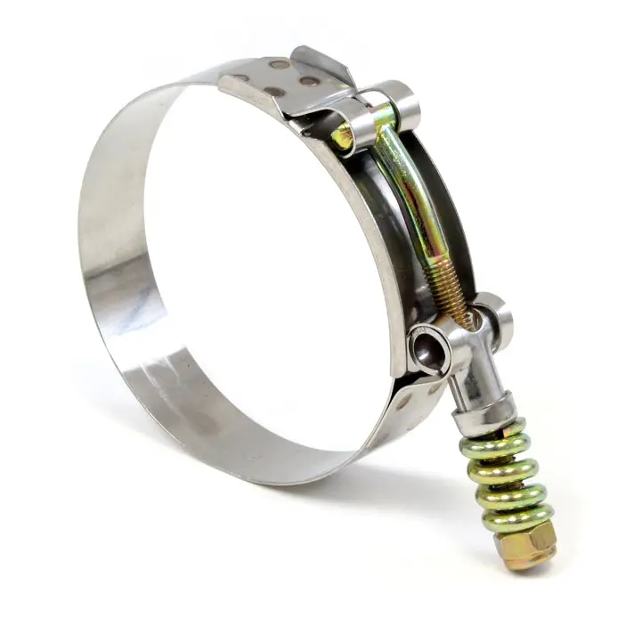 Hps Stainless Steel Spring Loaded T-Bolt Clamp Size 68 For 2.75" Id Hose - Effective Size: 2.99"-3.31" 1