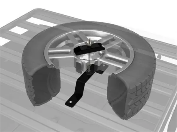 Spare Tire Wheel Clamp 1