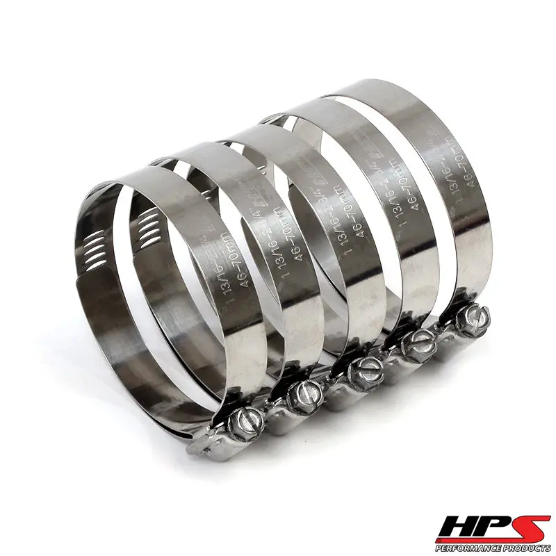 Hps Stainless Steel Worm Gear Liner Clamp Size 80 5Pc Pack 4-5/8" - 5-1/2" (117Mm-140Mm) 1