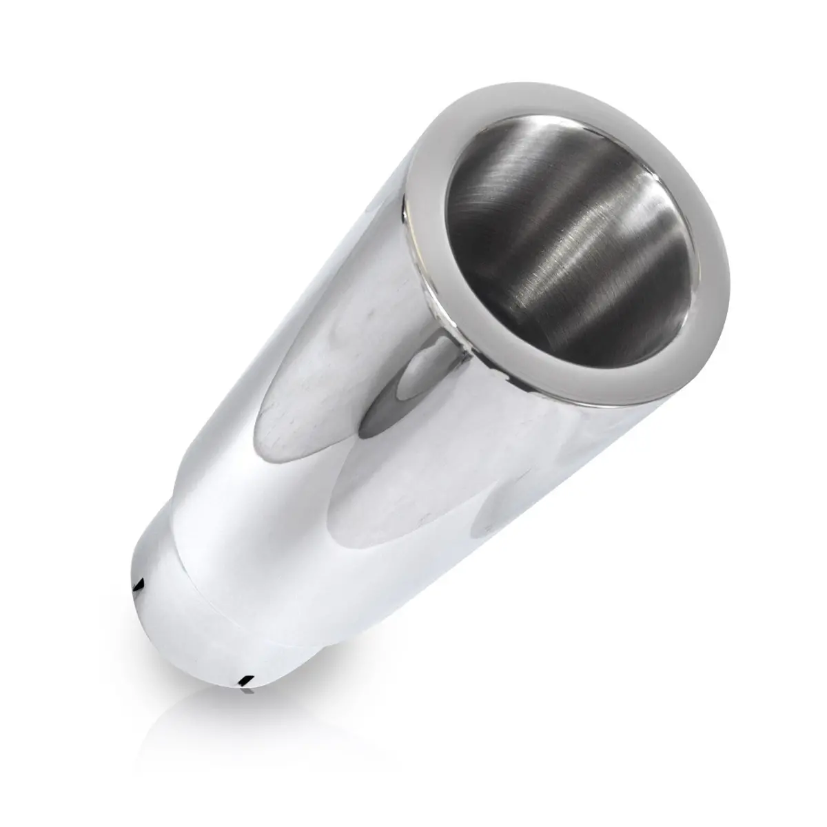 Straight-Cut Double-Wall Style Polished Exhaust Tip 304 Stainless Steel 1