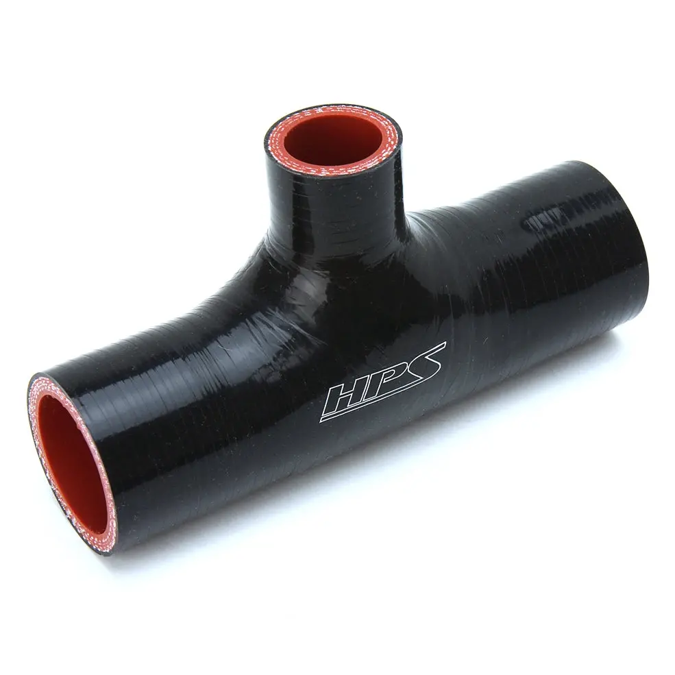 Hps 2-3/8" Id , 1" Id Branch Black Silicone Coupler Blow Off Valve T Hose Tee 1