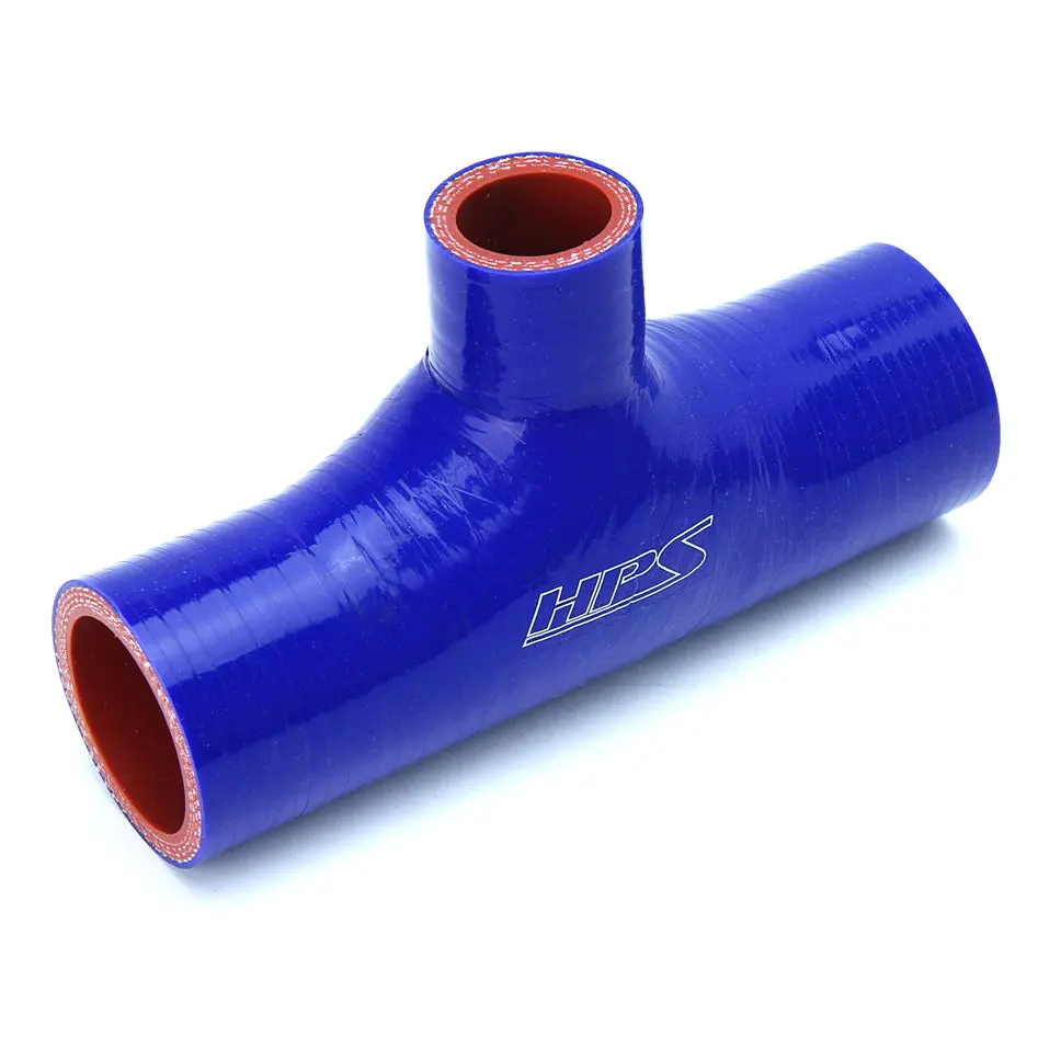 Hps 1.75" Id , 1" Id Branch Blue Silicone Coupler Coolant T Hose Tee Adapter 1
