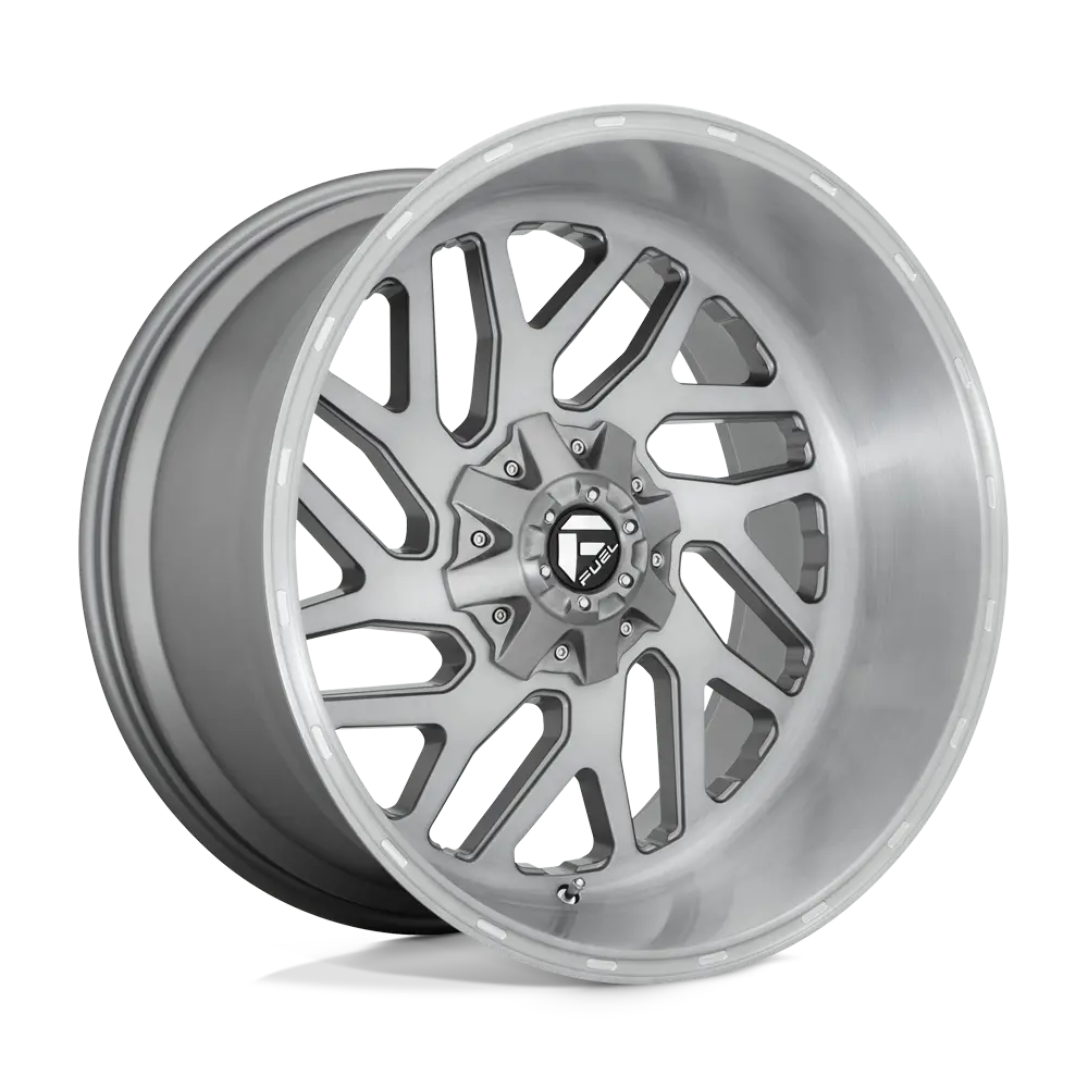 Fuel Wheels | Triton | Brushed Gun Metal Tinted Clear/Gloss Black Red Tinted Clear/Candy Red Milled 1