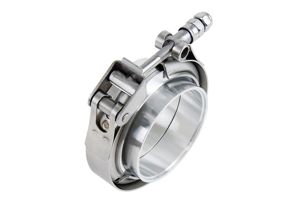 Hps Stainless Steel 2-1/2" V Band Clamp Kit, Aluminum Flanges, Nbr O-Ring, Quick Release 2