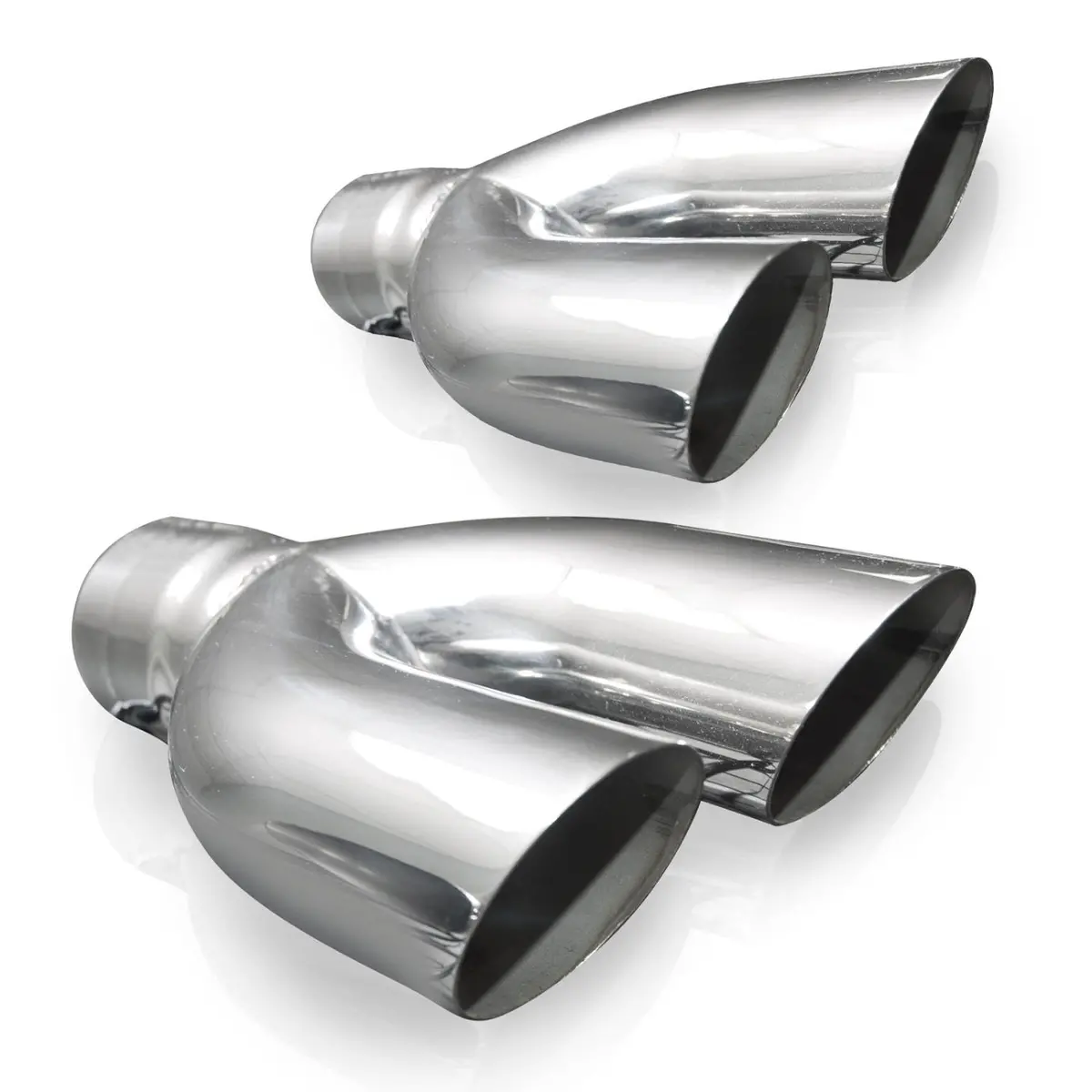 Y-Tip Style Polished Exhaust Tip 304 Stainless Steel 1