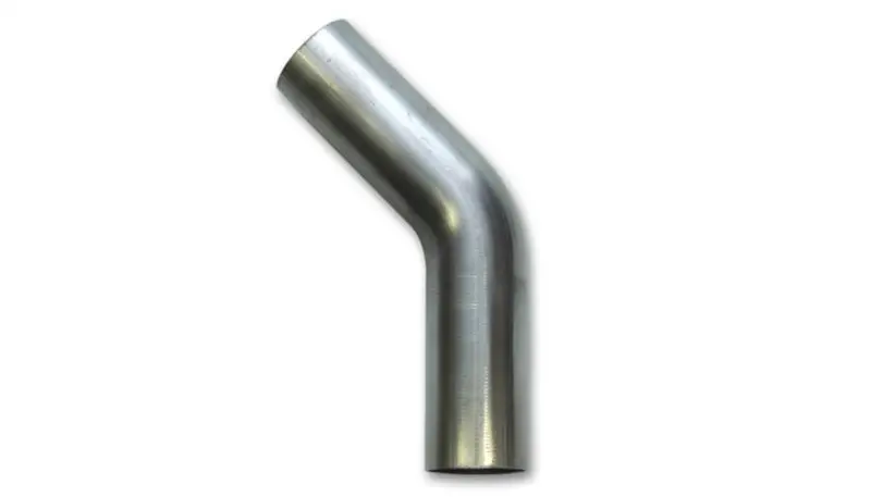 Vibrant T304 Stainless Steel 45° Mandrel-Bent Elbow — 1.5-Inch Od, 6-Inch Legs, 1.5-Inch Centerline Radius 1