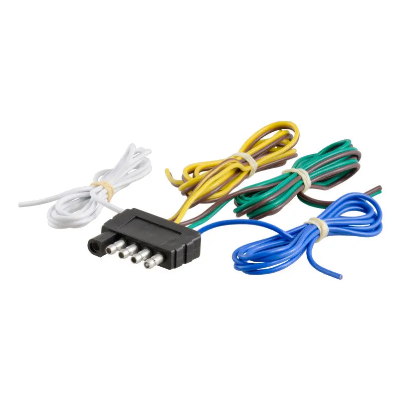 Curt 5-Way Flat Trailer Connector Plug — Includes 48-Inch Lead Wires (Trailer-Mounted) 1