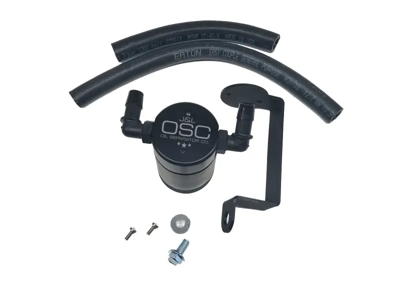 J&L Oil Separator – Passenger Side, Black Anodized For 2005–2019 Dodge Charger 5.7L Hemi 1