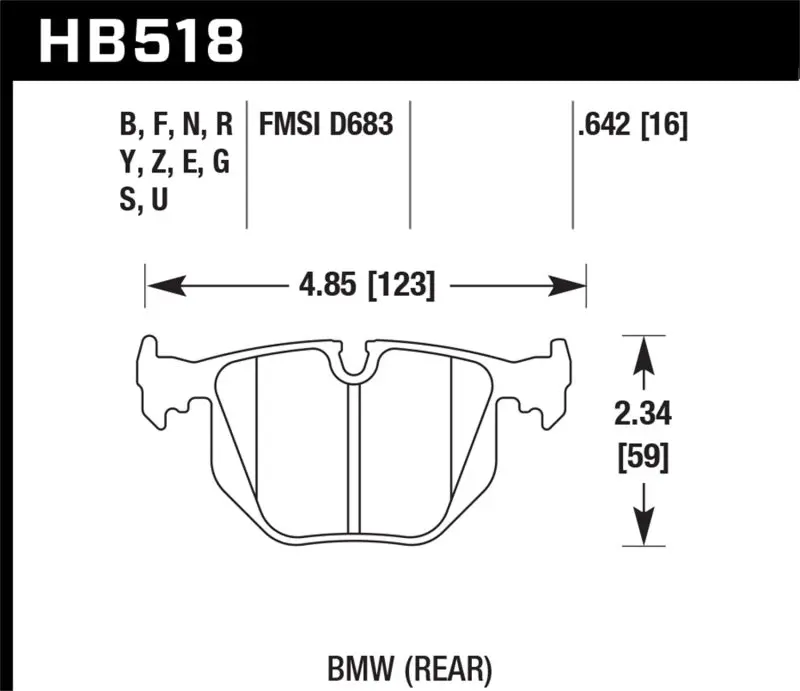 Hawk Dtc-70 Race Brake Pads – Rear Application For Bmw Models 1