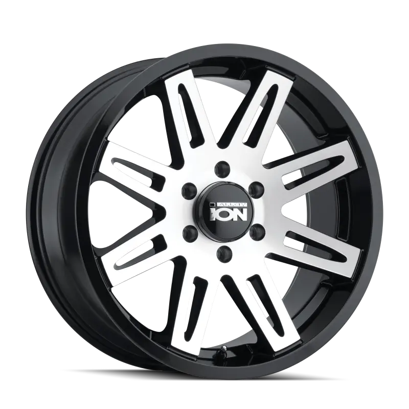 Ion Type 142 Forged Aluminum Wheel — 18X9", 8X170 Bolt Pattern, 0Mm Offset, 130.8Mm Hub, Black/Machined 1