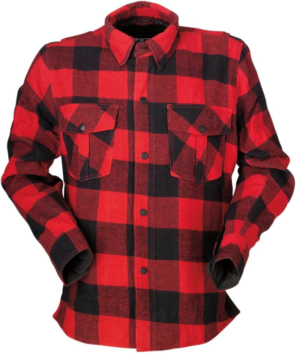 Z1R Duke Flannel Shirt – Red/Black Plaid, Large (Style 3040-2816) 1