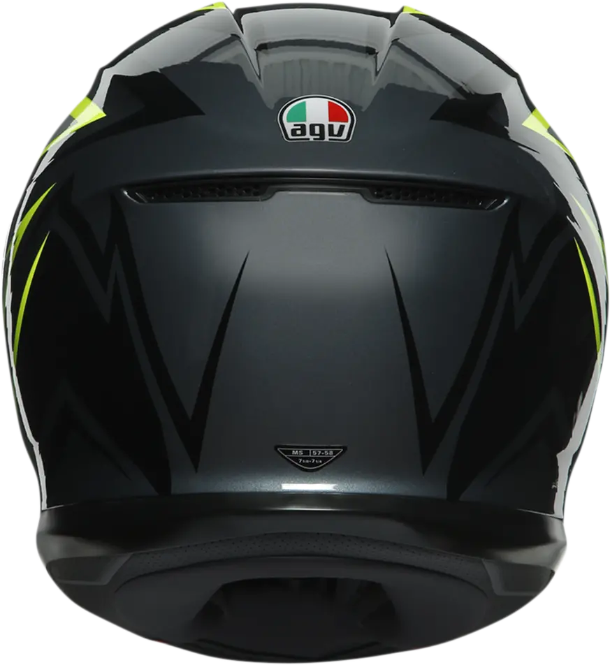 Agv K6 Motorcycle Helmet – Gray/Black/Lime Flash Design, Medium-Large (Model 216301O2My01108) 1