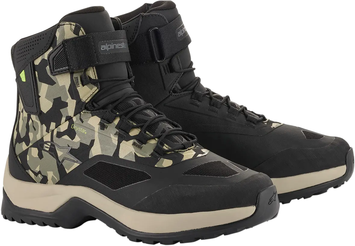 Alpinestars Cr-6 Drystar Waterproof Motorcycle Boots – Black/Brown/Green (Us 10.5) 1