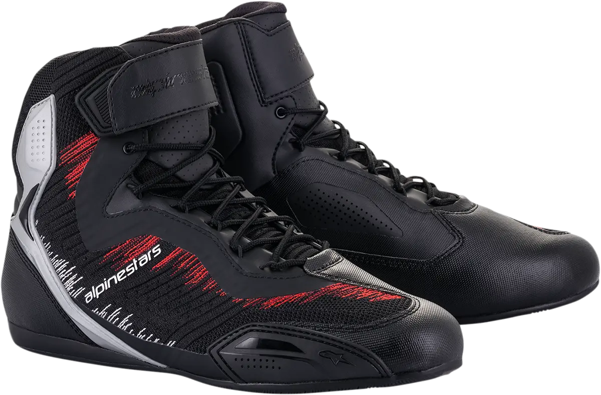 Alpinestars Faster-3 Rideknit Motorcycle Shoes – Black/Silver/Red, Us Size 7 (Model 251031919307) 1