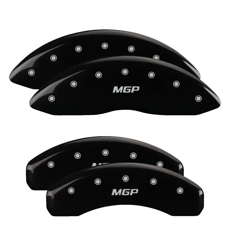 Mgp Engraved Black Caliper Covers With Silver Accent – Front & Rear Set For 2019 Nissan Armada 1