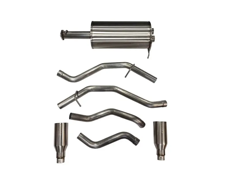 Corsa Cat-Back Exhaust System For 2019 Ram 1500 5.7L Crew Cab – Dual Rear Exit, 5-Inch Satin Polished Tips 1
