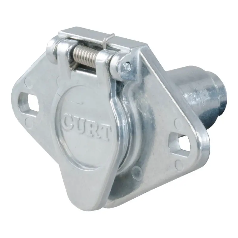 Curt 4-Pin Round Trailer Connector Socket – Vehicle-Side Mounting Kit 1
