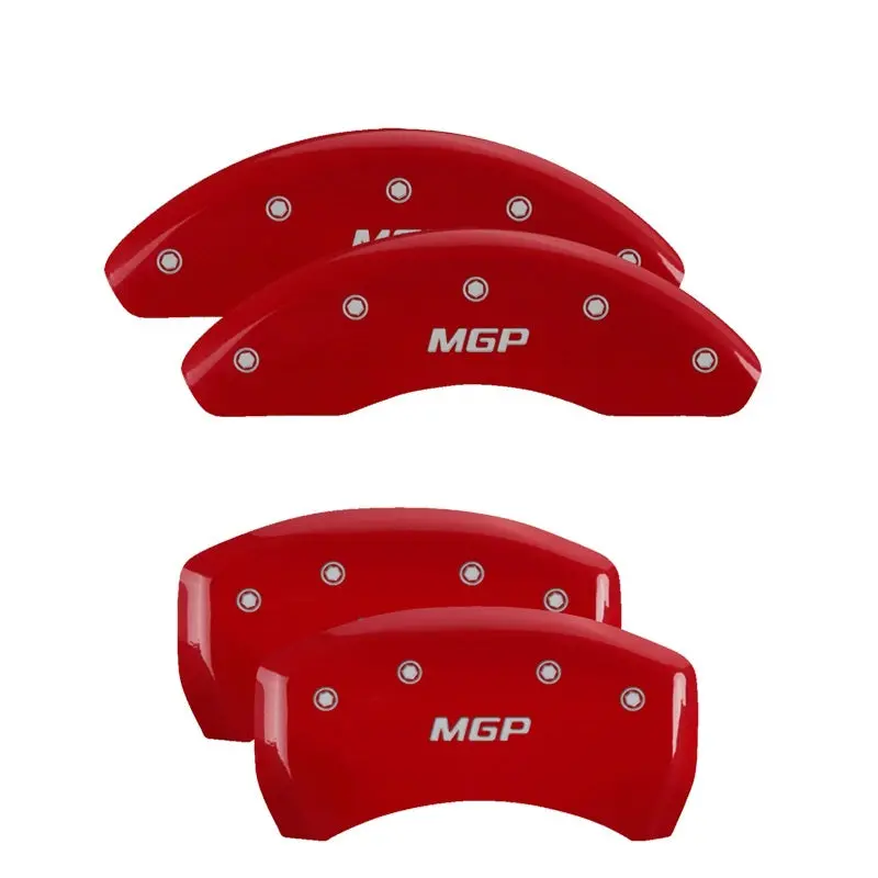 Mgp Engraved Caliper Covers – Red Finish With Silver Chrome Accents For 2017 Infiniti Qx30 1