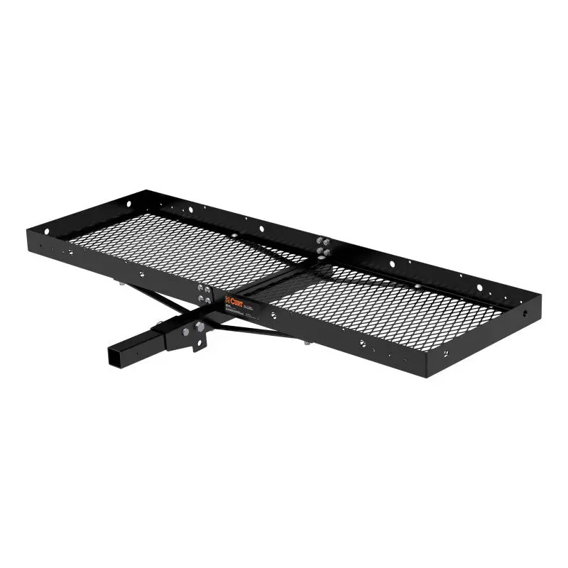 Curt Folding Tray-Style Cargo Carrier – 60 X 20 Inches, 2-Inch Receiver Shank 1
