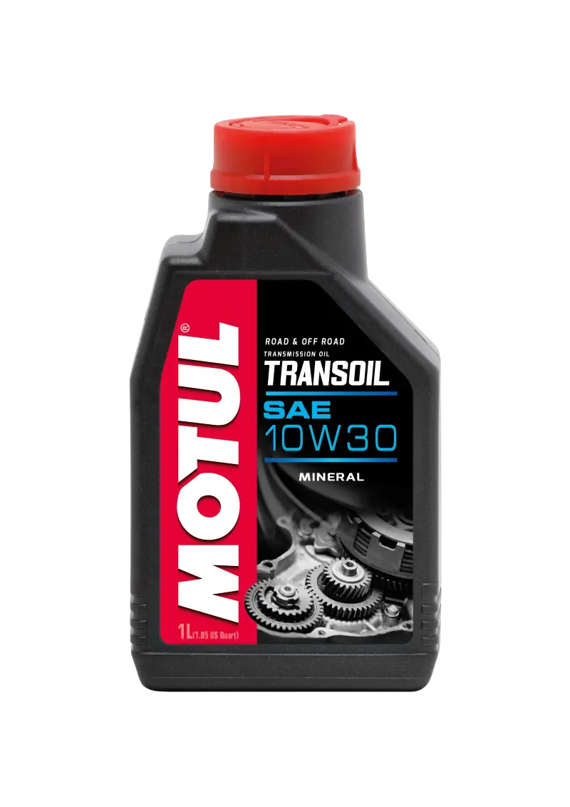 Motul Powersport Transoil 10W-30 – 1-Liter Wet-Clutch Motorcycle Transmission Fluid (Petroleum-Based) 1